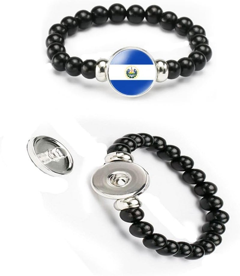 vmcoatdu National Flag Bracelet Elastic Rope Beaded Bracelet Support Your Country Travel Souvenir Gifts for Men Women - Image 4
